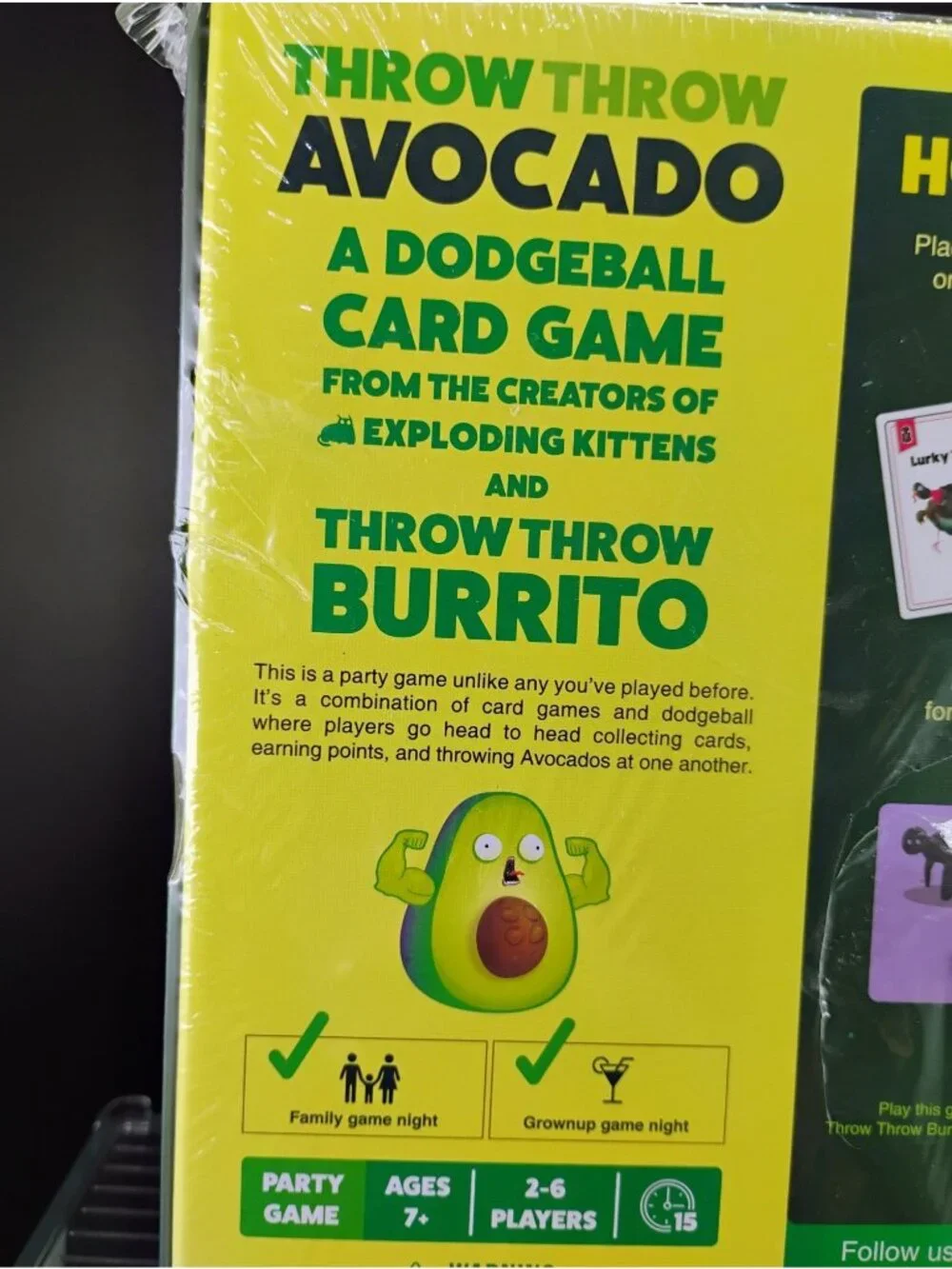 Throw Throw Avocado Dodgeball Card Game By Exploding Kittens